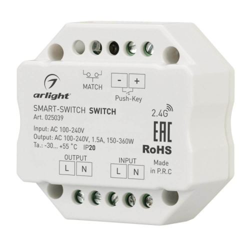 Выключатель Arlight SMART-SWITCH-DIM 025039 изображение в интернет-магазине Cramer Light