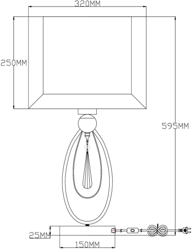 Настольная лампа Moderli Dark V2582-1T изображение в интернет-магазине Cramer Light фото 3