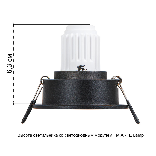 Встраиваемый светильник Arte Lamp Act Mini A3536PL-1BK изображение в интернет-магазине Cramer Light фото 2