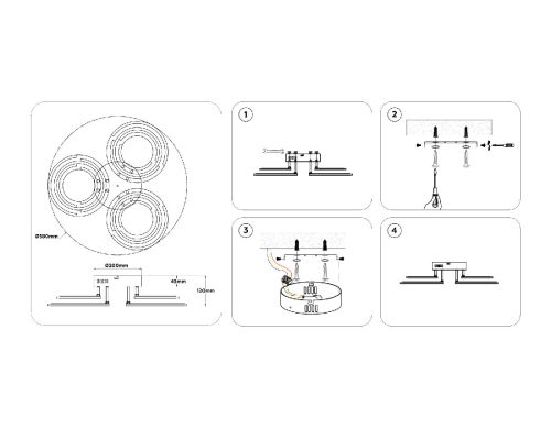 Потолочная люстра Ambrella Light Original Acrylica FA8943 изображение в интернет-магазине Cramer Light фото 9