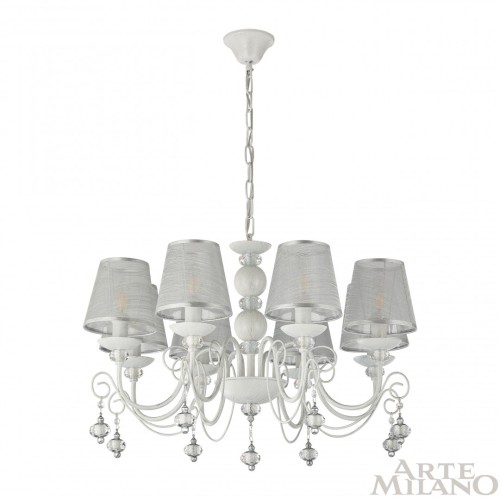 Подвесная люстра Arte Milano 347620/8 WT+SL изображение в интернет-магазине Cramer Light фото 3