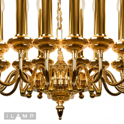 Подвесная люстра iLamp Louvre MD8551-15 GD изображение в интернет-магазине Cramer Light фото 4