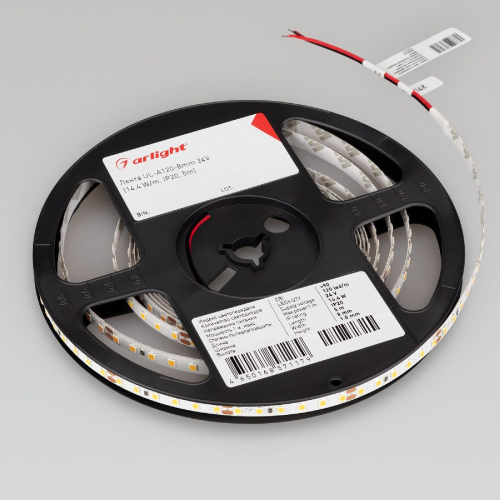 Светодиодная лента Arlight UL-A120-8mm 24V Warm3000 (14.4 W/m, IP20, 5m) 042304 изображение в интернет-магазине Cramer Light фото 2