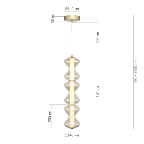 Подвесной светильник ST Luce Spine SL6136.213.01 изображение в интернет-магазине Cramer Light фото 4