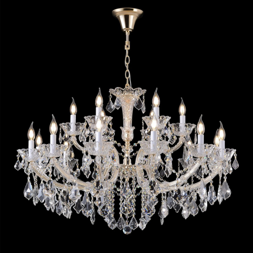 Подвесная люстра Crystal Lux CRISTELLE SP12+6 GOLD изображение в интернет-магазине Cramer Light фото 3