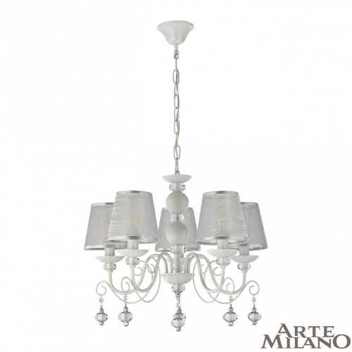 Подвесная люстра Arte Milano 347620/5 WT+SL изображение в интернет-магазине Cramer Light