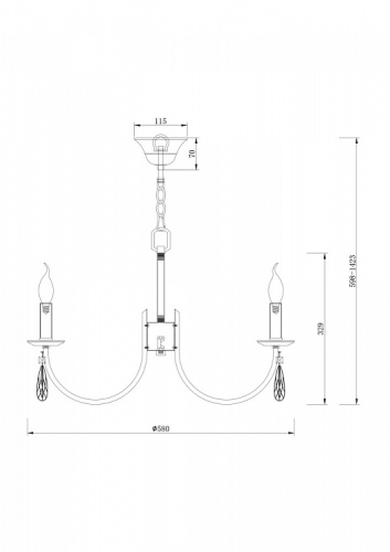 Подвесная люстра Freya Forte FR1006PL-06N изображение в интернет-магазине Cramer Light фото 3