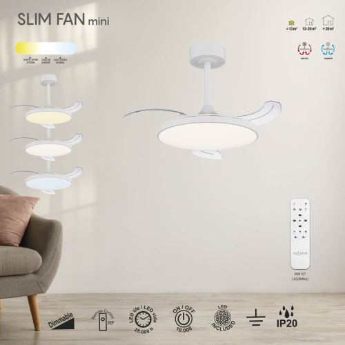 Люстра-вентилятор Mantra Slim Fan 9008 изображение в интернет-магазине Cramer Light фото 7