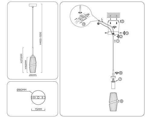 Подвесной светильник Ambrella Light High Light Modern LH55208 изображение в интернет-магазине Cramer Light фото 2