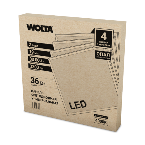 Светодиодная панель Wolta ULPD36W60-04-02 изображение в интернет-магазине Cramer Light фото 4