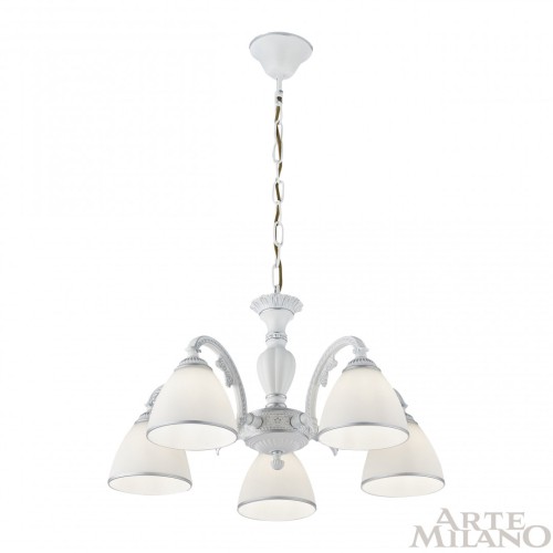 Подвесная люстра Arte Milano 340837/5 WT+SL изображение в интернет-магазине Cramer Light фото 4