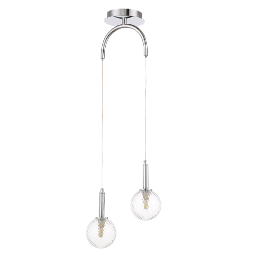 Подвесной светильник Crystal Lux LUXURY SP2 CHROME изображение в интернет-магазине Cramer Light фото 2