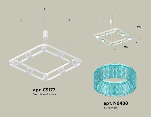 Подвесная люстра Ambrella Light Traditional (C9177, N8488) XB9177201 изображение в интернет-магазине Cramer Light фото 2