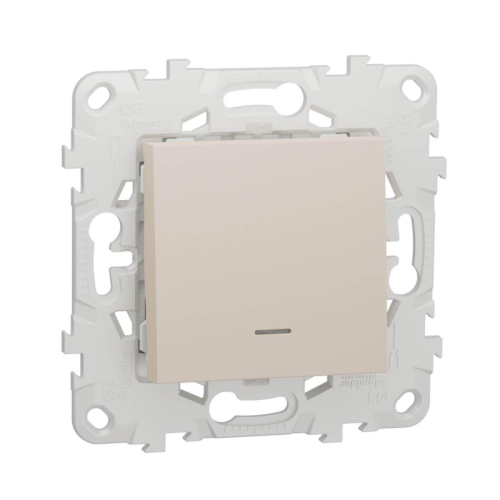 Переключатель одноклавишный с подсветкой Schneider Electric Unica New NU520344N дополнительное фото