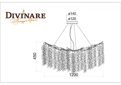 Подвесная люстра Divinare Salice 3135/26 SP-14 изображение в интернет-магазине Cramer Light фото 2