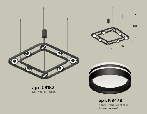 Подвесная люстра Ambrella Light Traditional (C9182, N8478) XB9182153 изображение в интернет-магазине Cramer Light фото 2