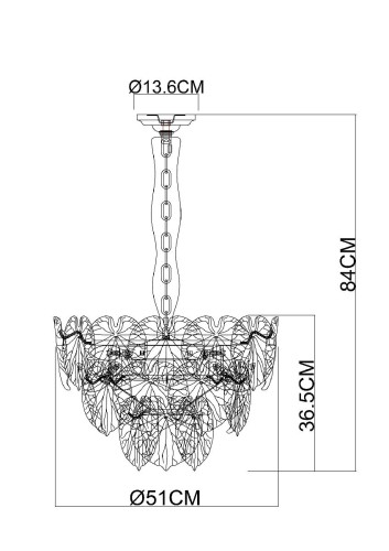 Подвесная люстра Arte Lamp Kapri A4078LM-6CC изображение в интернет-магазине Cramer Light фото 6