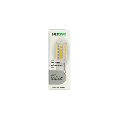 Светодиодная лампа LEDS POWER G9 3Вт 4000К 007021 изображение в интернет-магазине Cramer Light