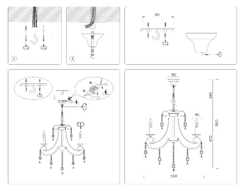 Подвесная люстра Ambrella Light Classic TR4915 изображение в интернет-магазине Cramer Light фото 3