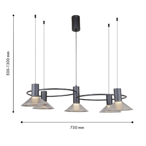 Подвесная люстра F-Promo Feris 4622-5P изображение в интернет-магазине Cramer Light фото 3