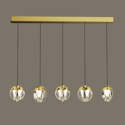 Подвесной светильник Delight Collection MD24001033-5B gold/clear изображение в интернет-магазине Cramer Light фото 2