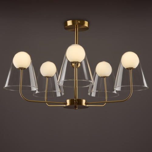 Люстра на штанге Freya Doublety FR5382PL-05BS изображение в интернет-магазине Cramer Light фото 7