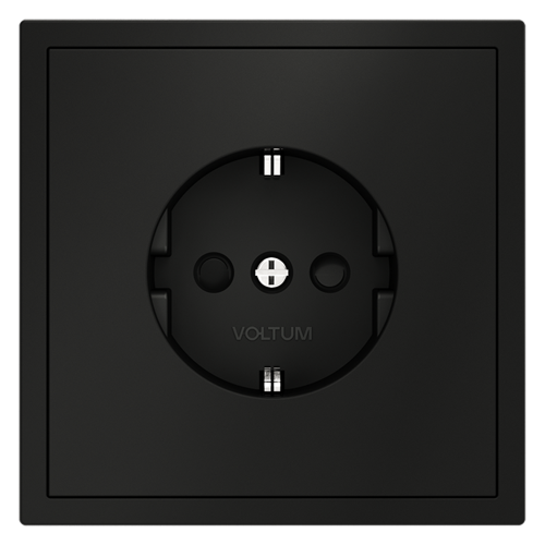 Розетка со шторками Voltum S70 VLS040208 (черный матовый) дополнительное фото фото 7