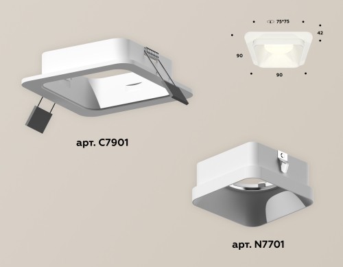 Встраиваемый светильник Ambrella Light Techno XC7901001 (C7901, N7701) изображение в интернет-магазине Cramer Light фото 2