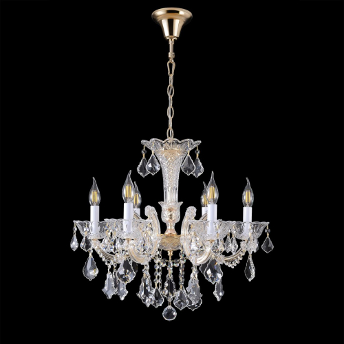 Подвесная люстра Crystal Lux CRISTELLE SP6 GOLD изображение в интернет-магазине Cramer Light фото 3