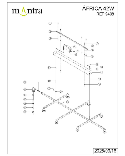Подвесная люстра Mantra Africa 9408 изображение в интернет-магазине Cramer Light фото 8