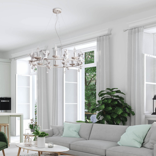 Подвесная люстра Arte Lamp Amur A1133SP-8WG изображение в интернет-магазине Cramer Light фото 7