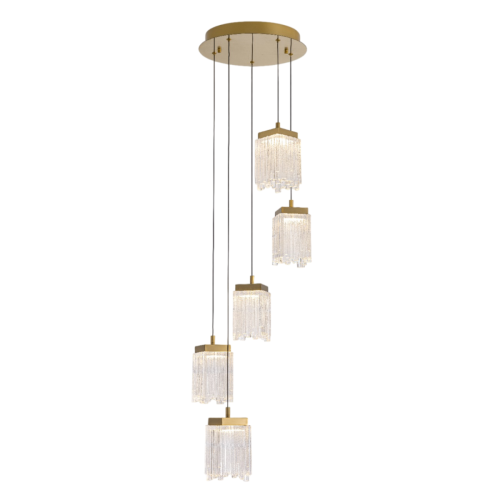 Подвесной светильник Delight Collection MD25020403-5A2 Satin gold изображение в интернет-магазине Cramer Light