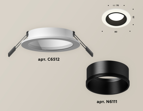 Встраиваемый светильник Ambrella Light Techno XC6512002 (C6512, N6111) изображение в интернет-магазине Cramer Light фото 2