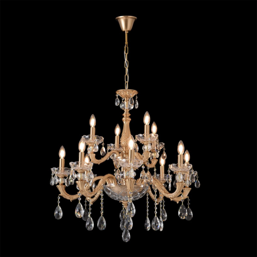Подвесная люстра Crystal Lux ELIZABETH SP8+4 BRASS изображение в интернет-магазине Cramer Light фото 3