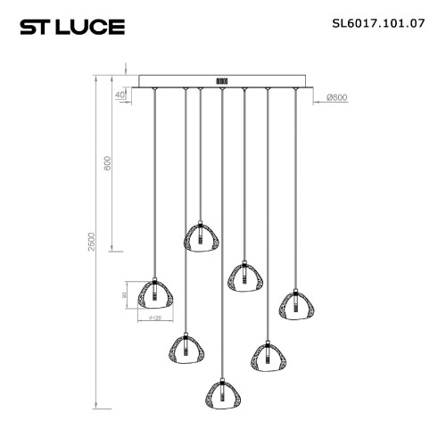 Подвесная люстра ST Luce Waterfall SL6017.101.07 изображение в интернет-магазине Cramer Light фото 7