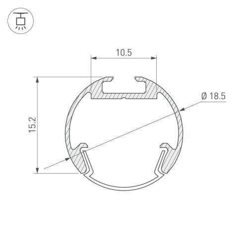 Профиль Arlight ROUND 025482 изображение в интернет-магазине Cramer Light фото 3