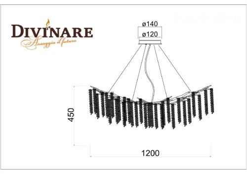 Подвесная люстра Divinare Salice 3133/01 SP-14 изображение в интернет-магазине Cramer Light фото 2