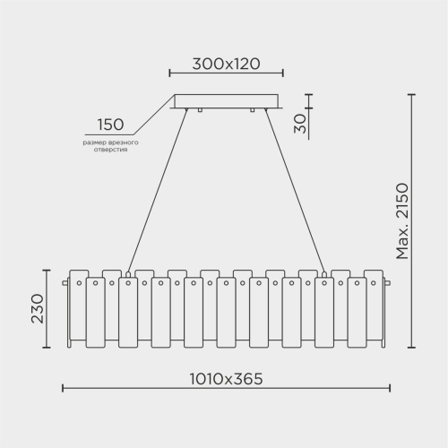 Подвесная люстра Modelux ML.6995.1000 BS изображение в интернет-магазине Cramer Light фото 10
