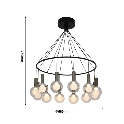 Подвесная люстра Favourite Kula 4378-12P изображение в интернет-магазине Cramer Light фото 3