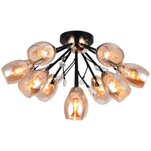 Потолочная люстра Illumico IL1284-10CPA-29 BK GD изображение в интернет-магазине Cramer Light