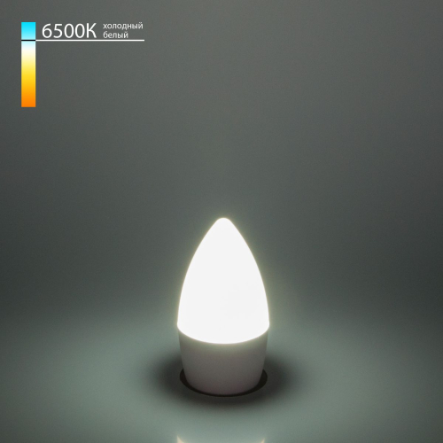 Лампа светодиодная Elektrostandard E27 6W 6500K свеча матовая 4690389056413 изображение в интернет-магазине Cramer Light фото 2