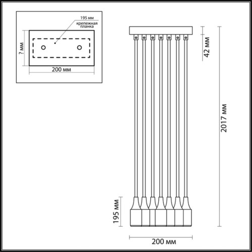 Подвесная люстра Lumion Lotte 3719/8 изображение в интернет-магазине Cramer Light фото 4