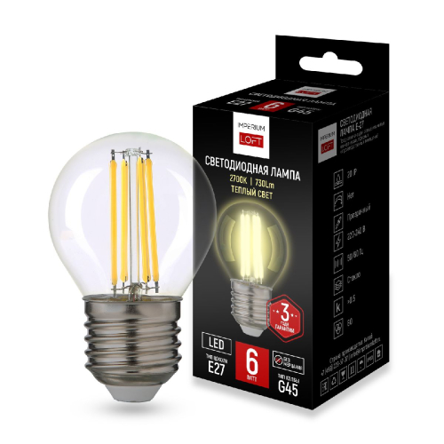 Светодиодная лампа ImperiumLoft E27 6W 2700K 243946-26 изображение в интернет-магазине Cramer Light
