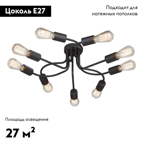 Потолочная люстра Vitaluce V4449-1/9PL изображение в интернет-магазине Cramer Light фото 2