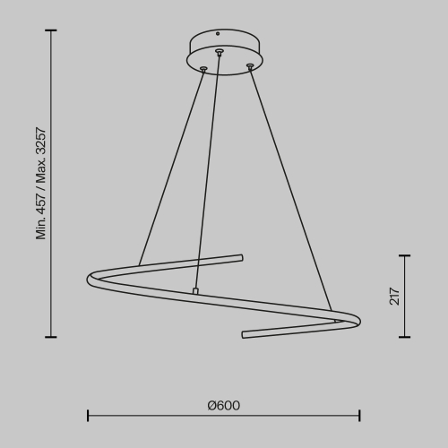 Подвесная люстра Maytoni Curve MOD242PL-L33BK изображение в интернет-магазине Cramer Light фото 7