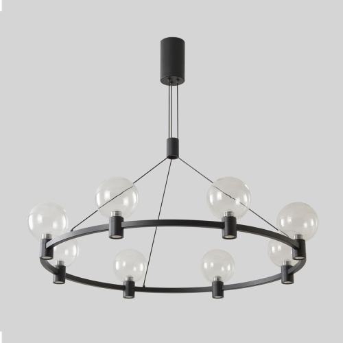 Подвесная люстра Crystal Lux DUET SP56W LED BLACK изображение в интернет-магазине Cramer Light фото 2