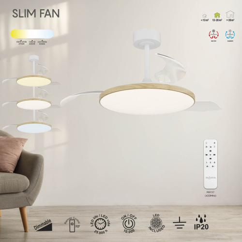 Люстра-вентилятор Mantra Slim Fan 9007 изображение в интернет-магазине Cramer Light фото 7