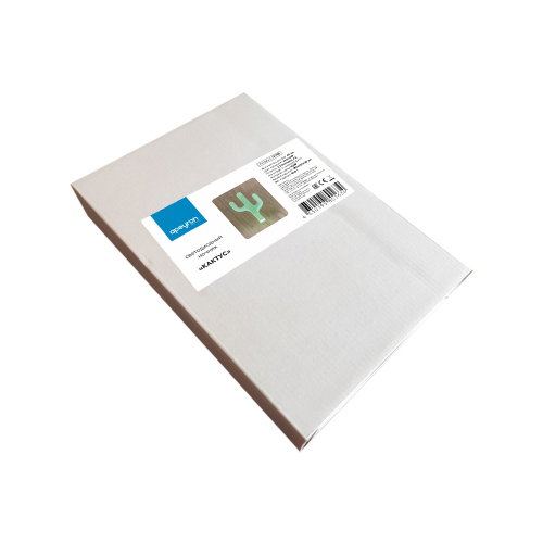 Светодиодный ночник Apeyron Кактус зеленый 2хАА МДФ 12-186 изображение в интернет-магазине Cramer Light фото 4