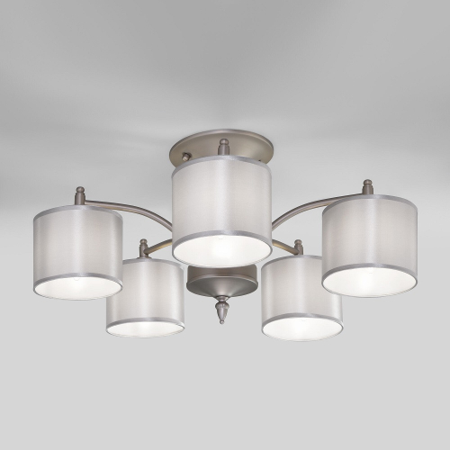 Потолочная люстра Eurosvet Adagio 60080/5 сатин-никель изображение в интернет-магазине Cramer Light фото 2
