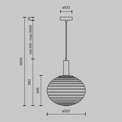 Подвесной светильник Maytoni Reels MOD268PL-01G изображение в интернет-магазине Cramer Light фото 2